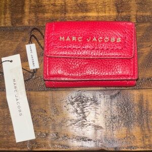 Marc Jacobs Vibrant Red Leather Card Holder